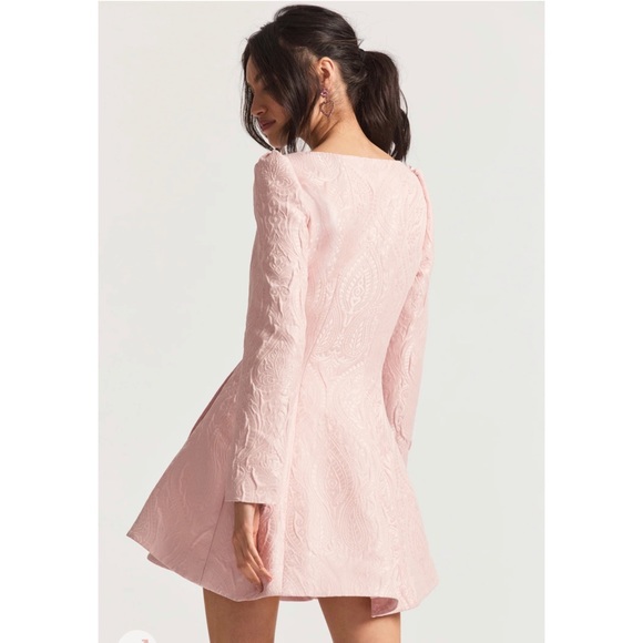 LoveShackFancy Haveri Sqaure-Neck Jacquard Minidress size 4 - Picture 2 of 7